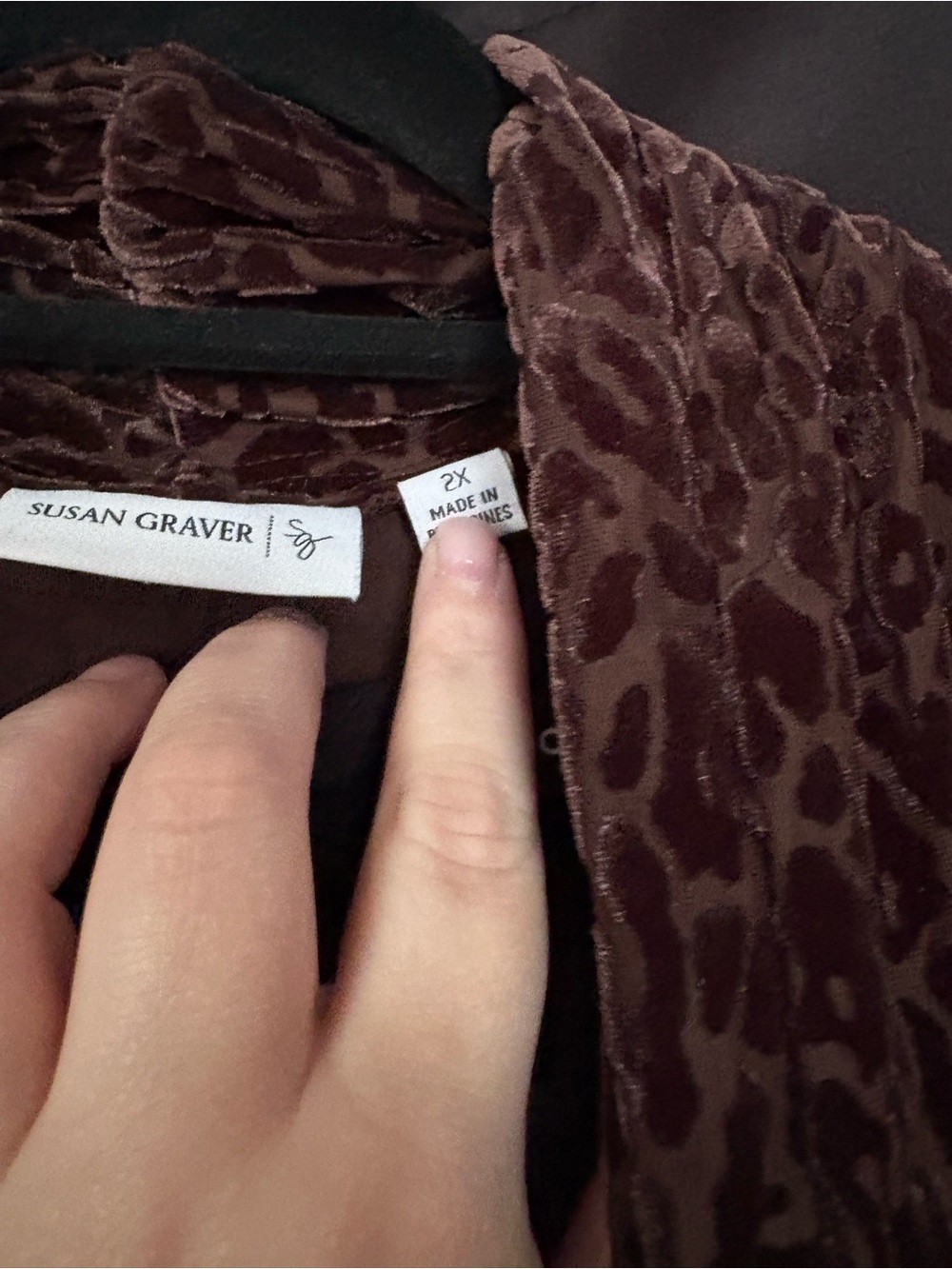 Susan Graver Brown Leopard-Print Sleeveless Vest - Picture 2 of 2